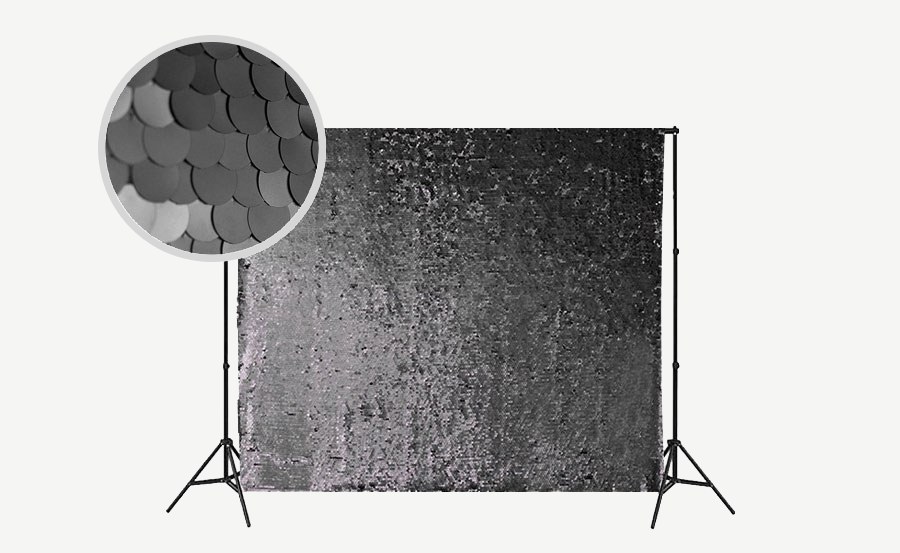 Black sequin backdrop