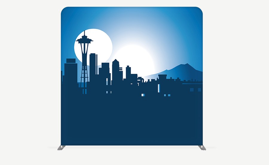 Seattle skyline backdrop