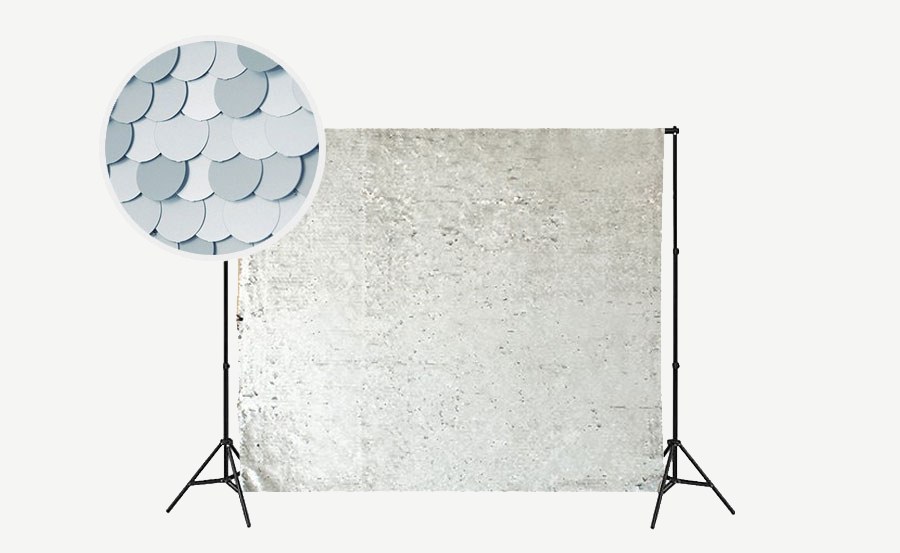 Silver sequin backdrop