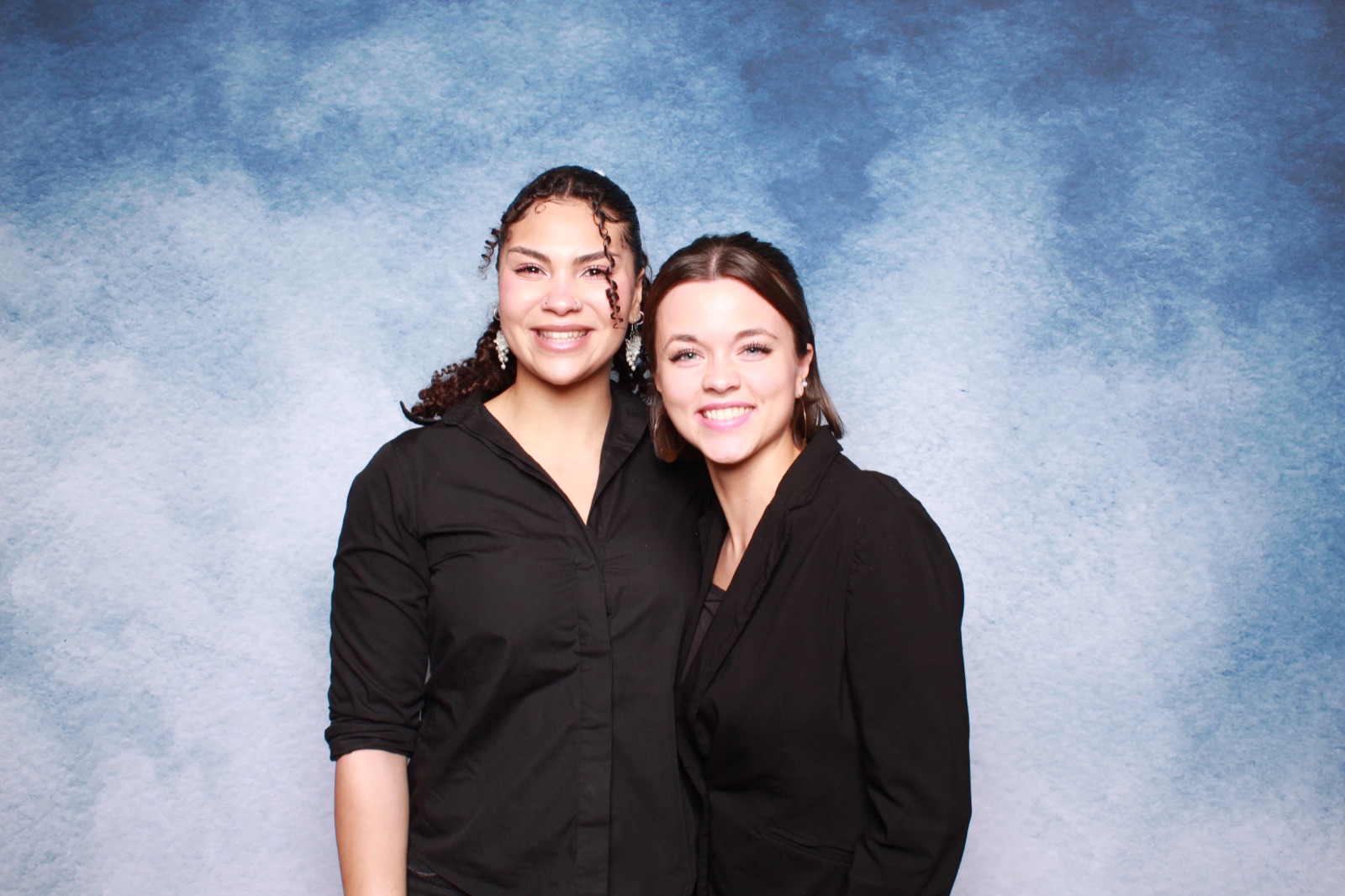 Guests at a fundraiser photo booth