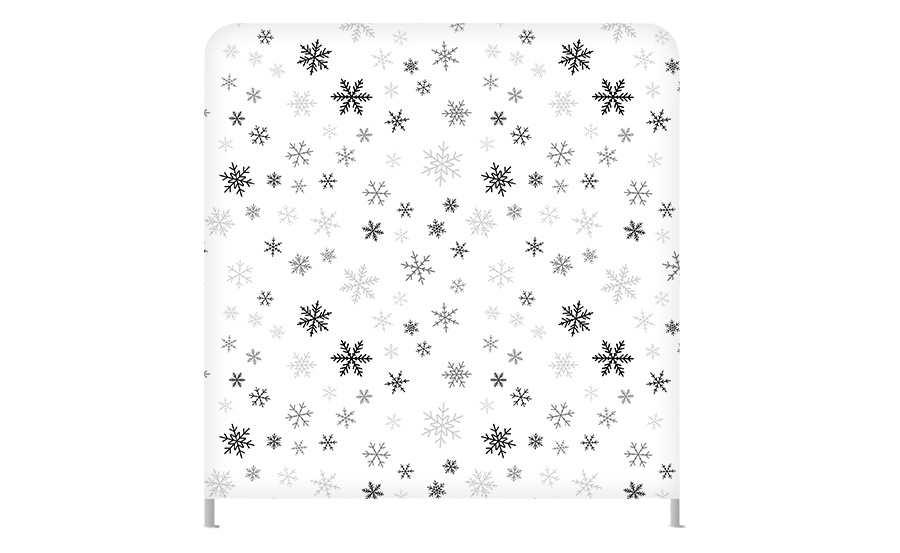 snowflake holiday party photo booth backdrop rental