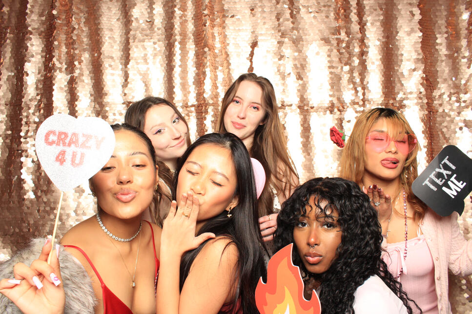 Photo booth for valentines day, college and university events