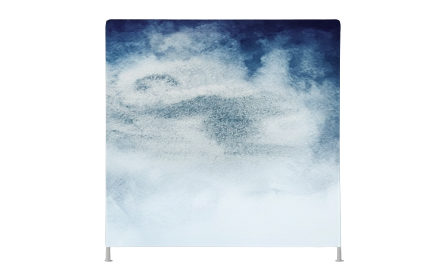Indigo Water abstract photo booth backdrop rental