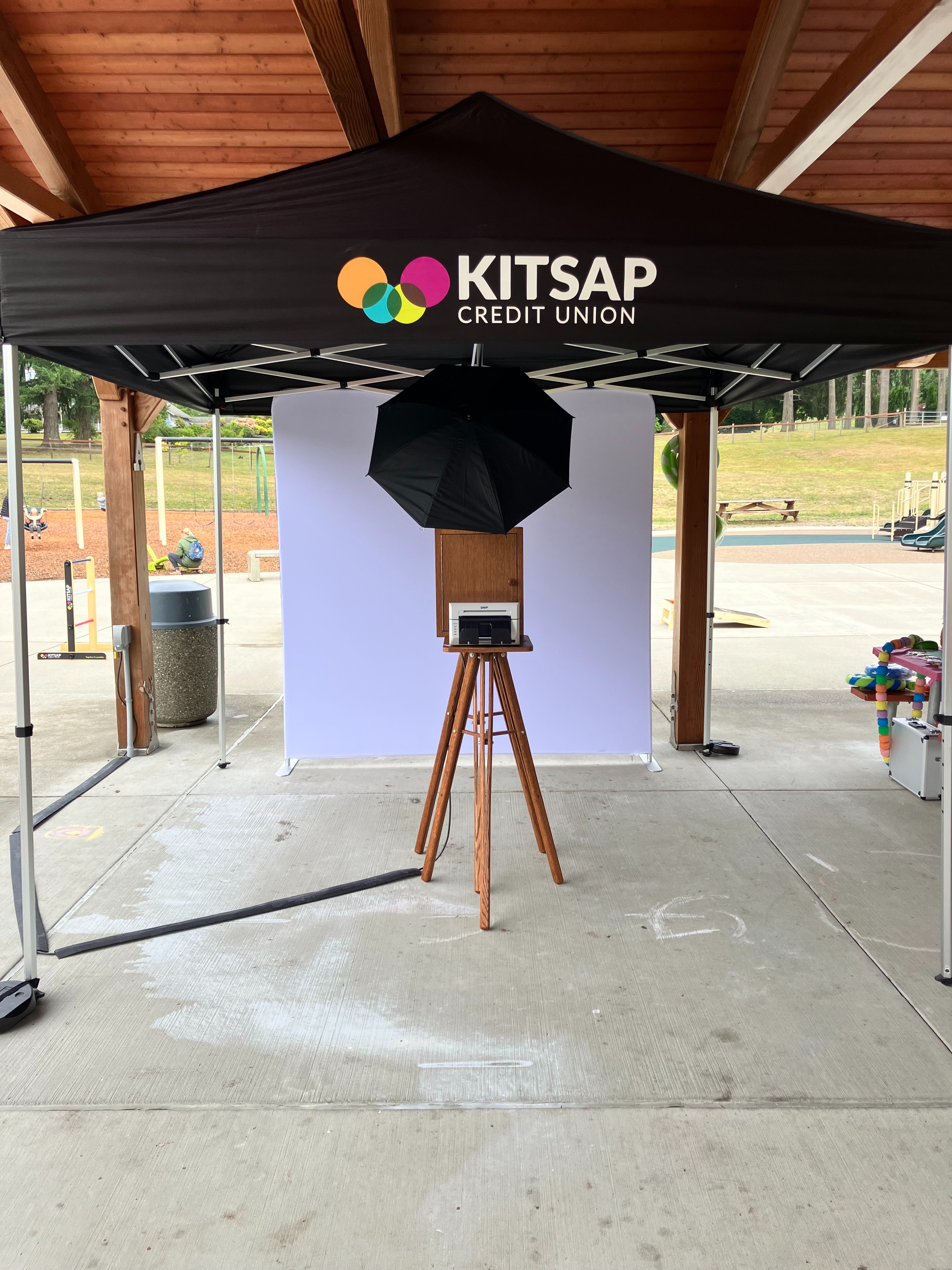 TBD Photo Booth setup at a Silverdale event venue