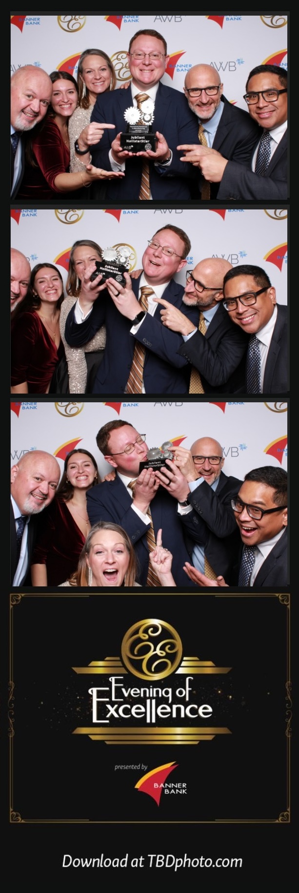 Birthday celebration photo booth print strip