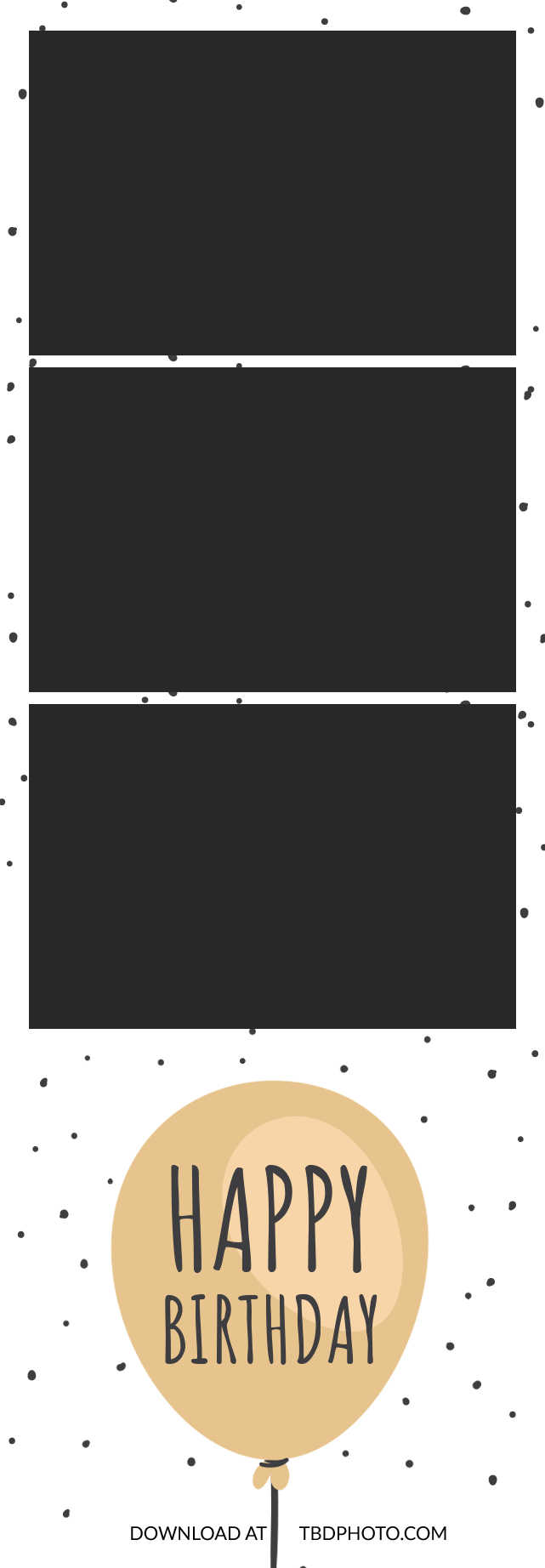 Balloons photo strip template