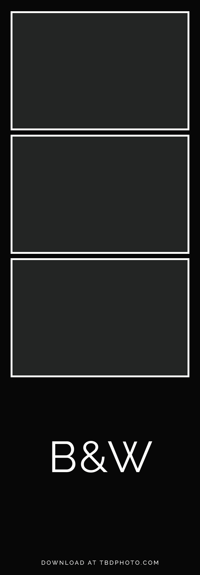 B&W photo strip template