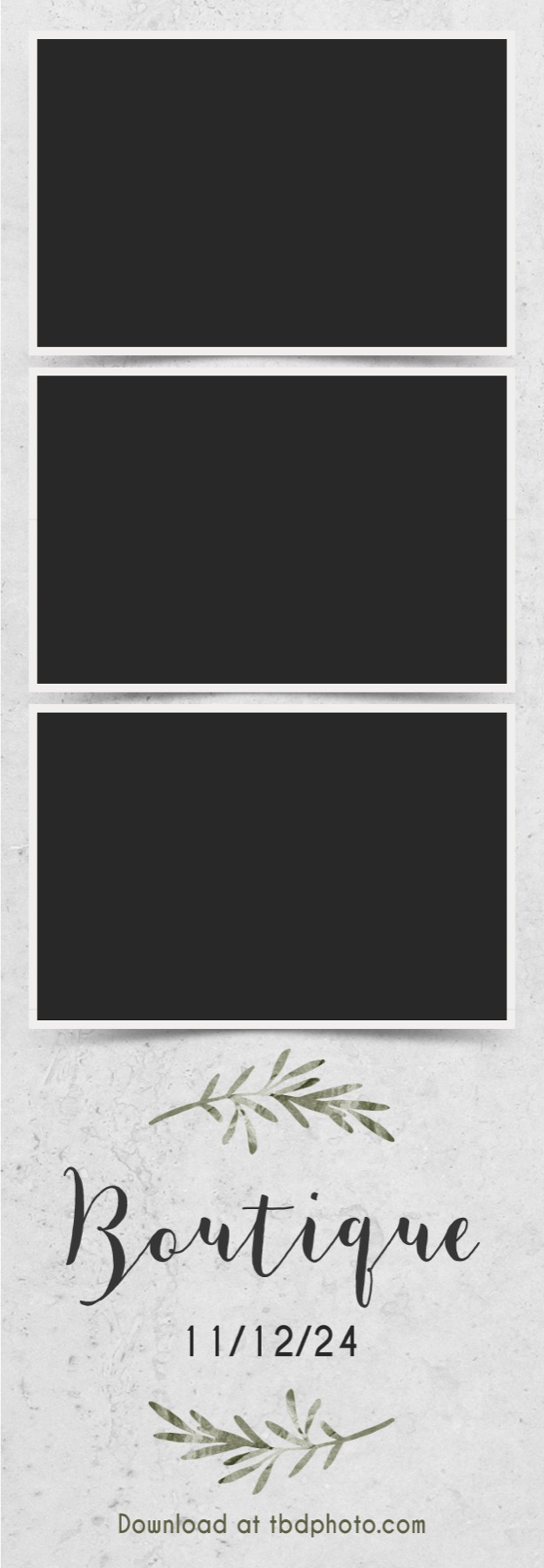 Boutique photo strip template
