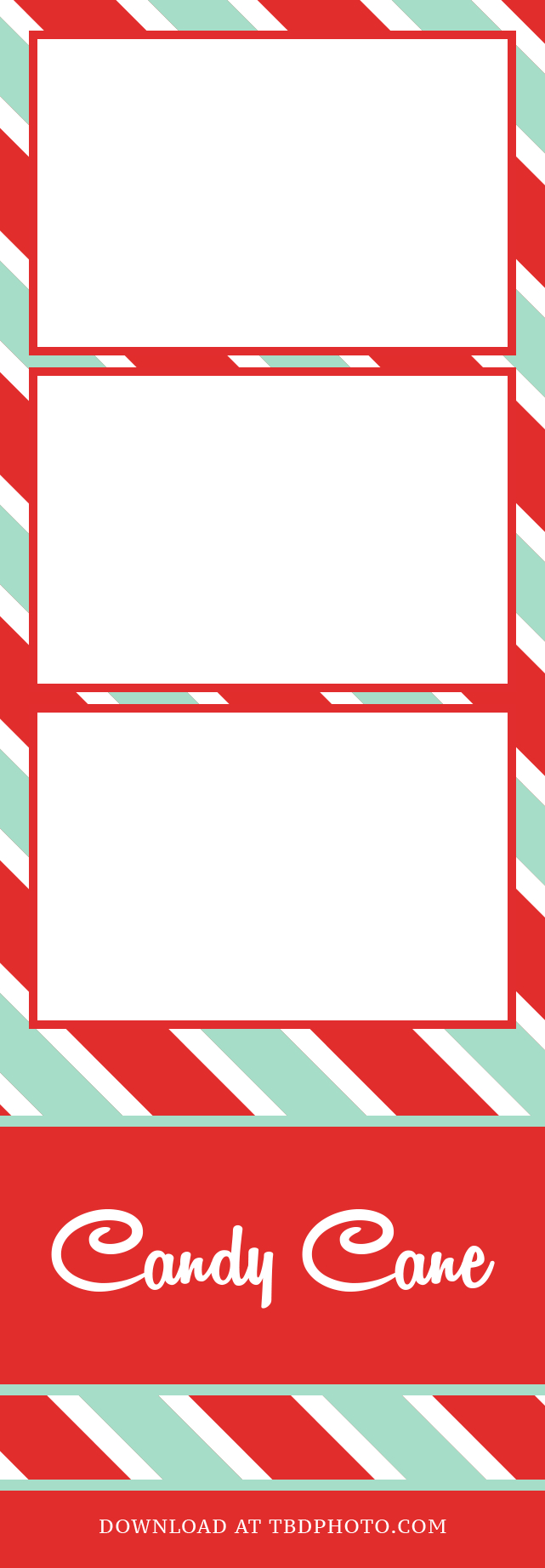 Candy Cane photo strip template