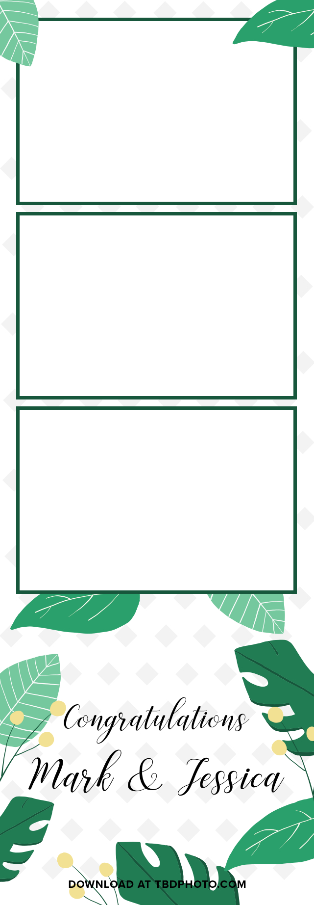 Flora photo strip template