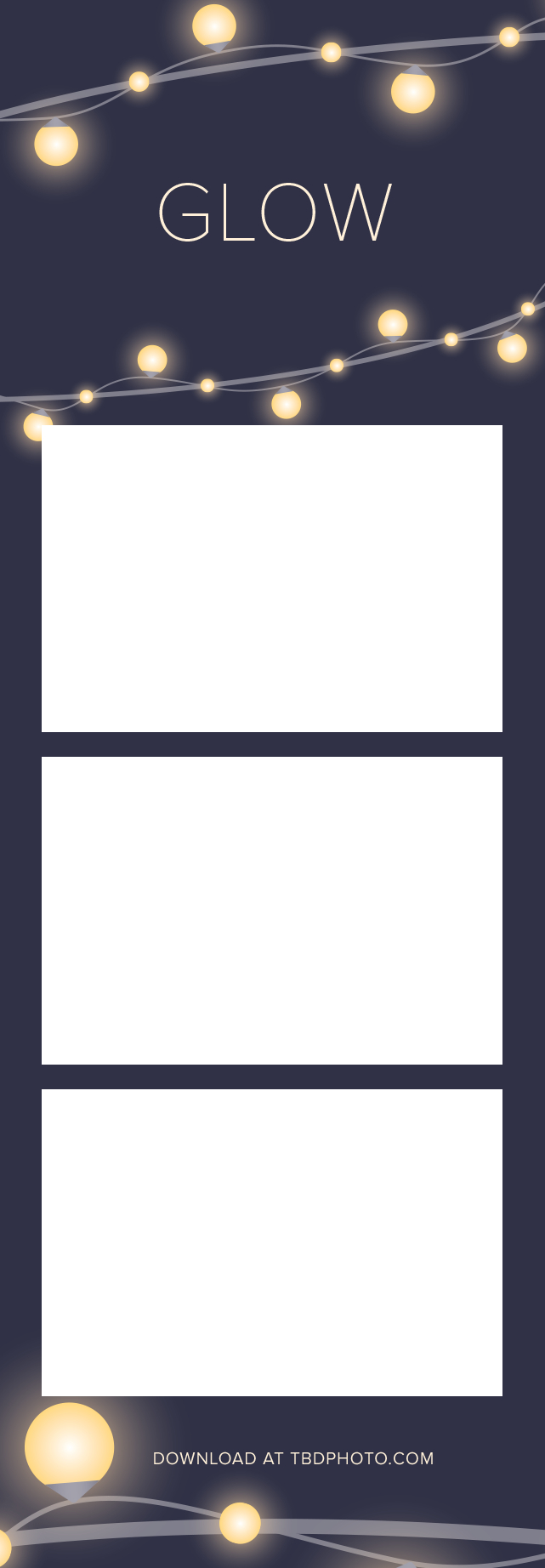 Glow photo strip template