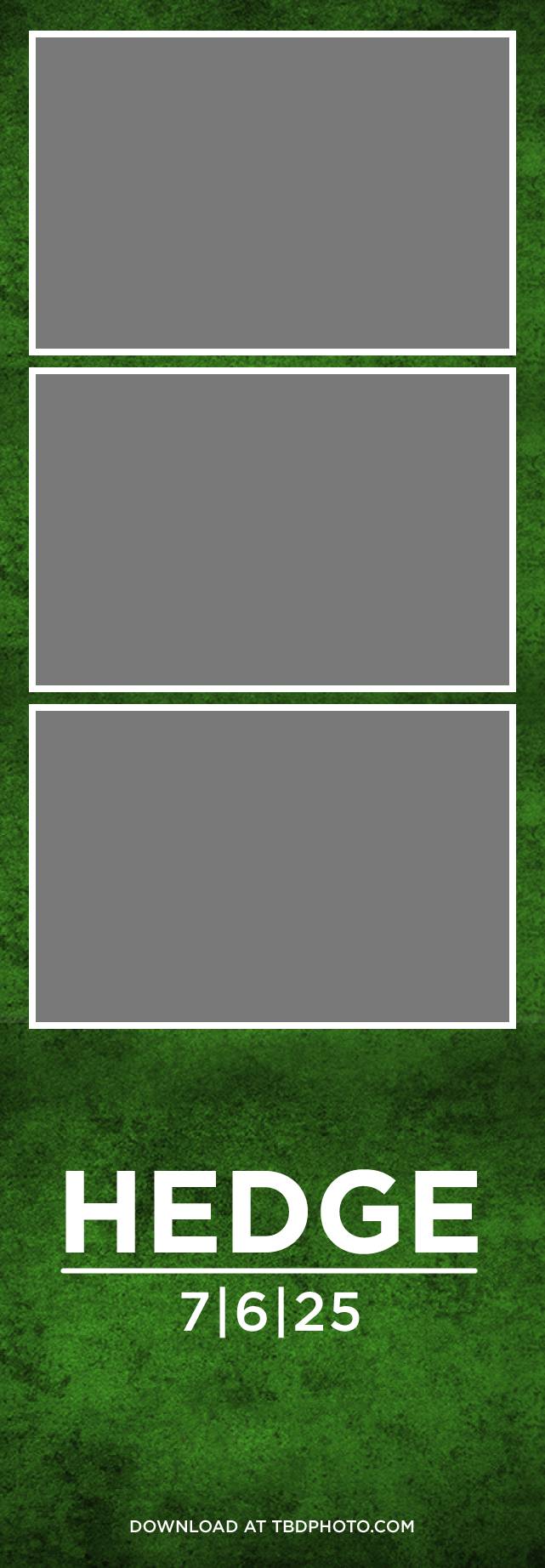 Hedge photo strip template