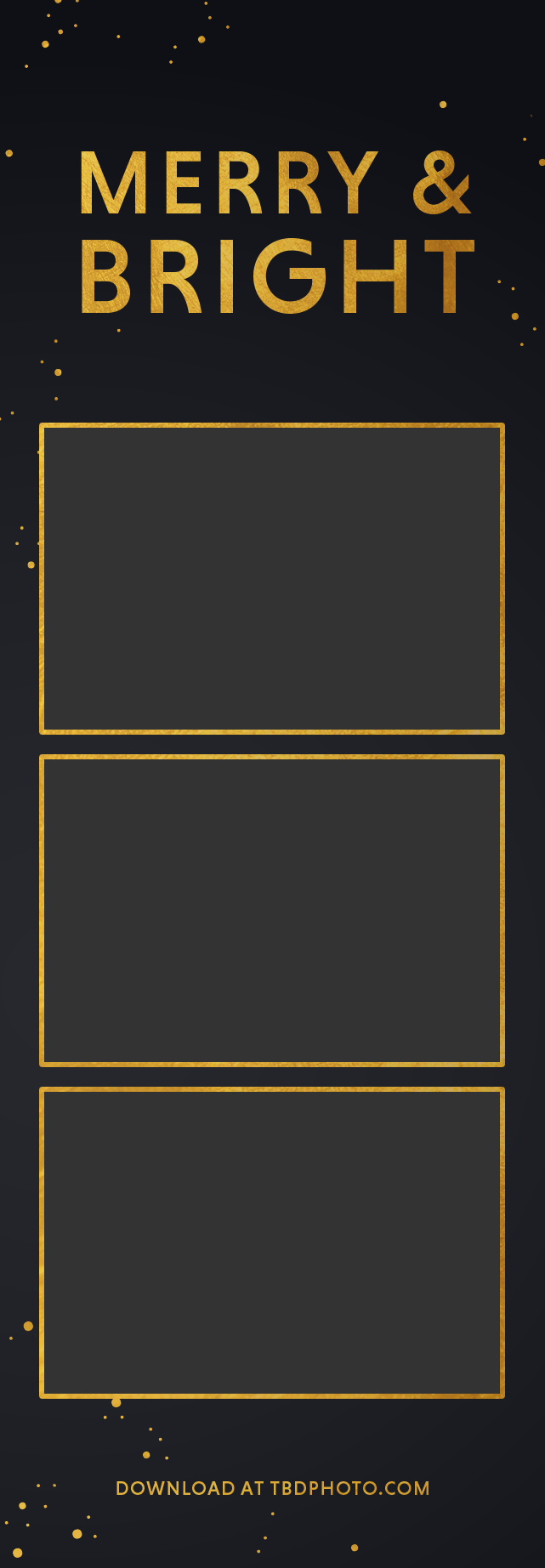 Merry & Bright photo strip template