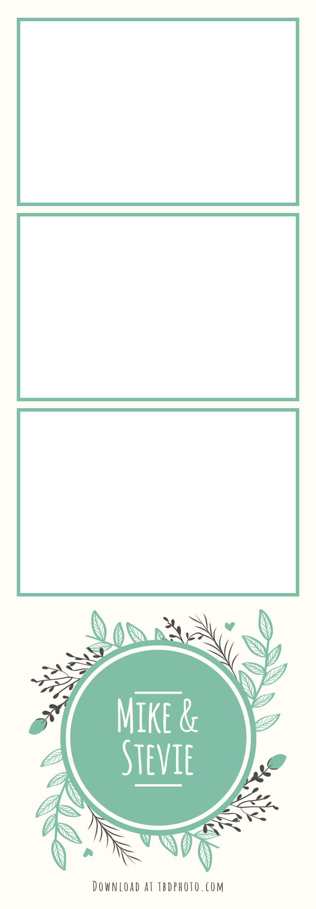 Mint photo strip template