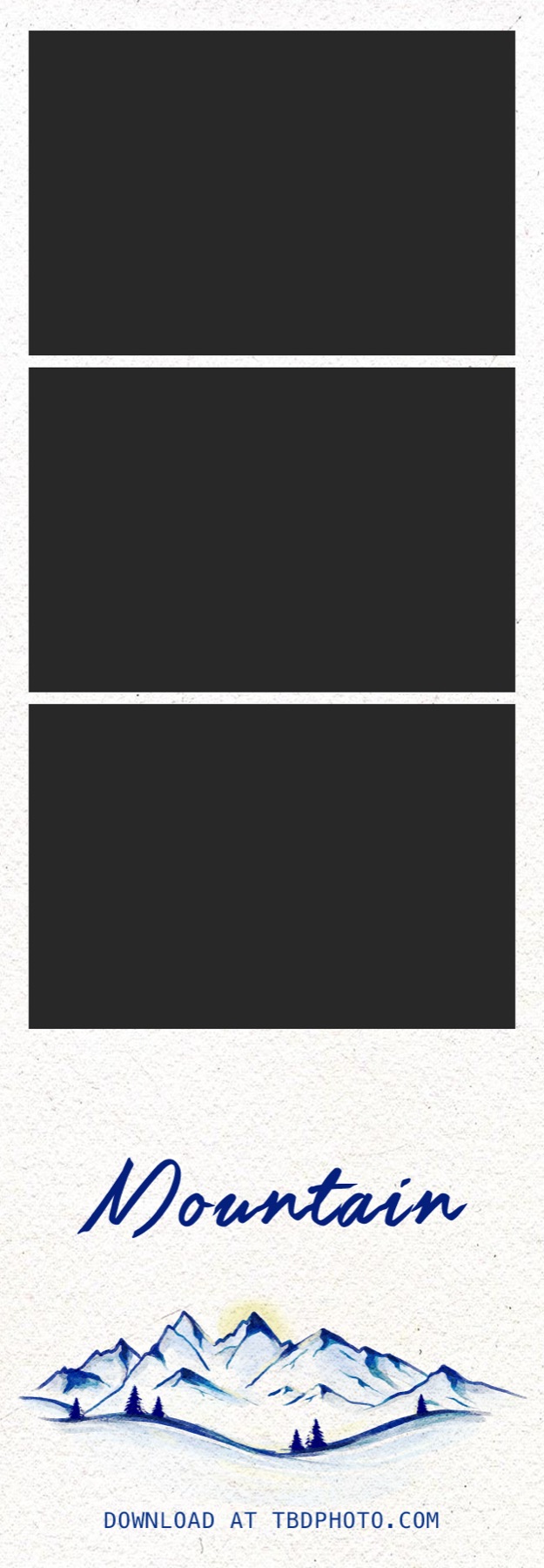 Mountain photo strip template