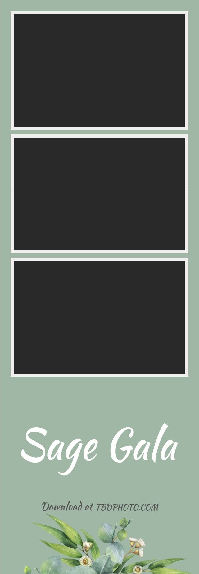 Sage photo strip template