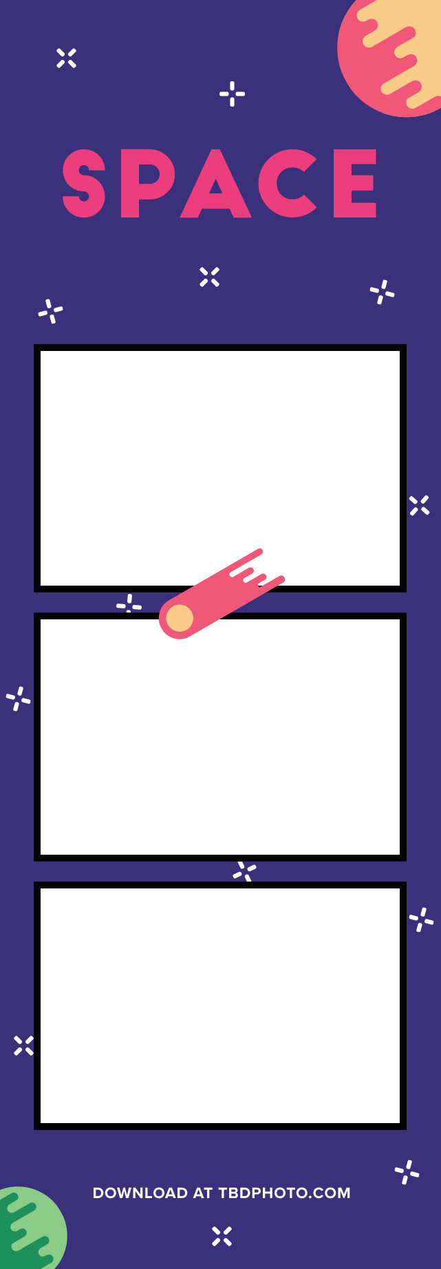 Space photo strip template
