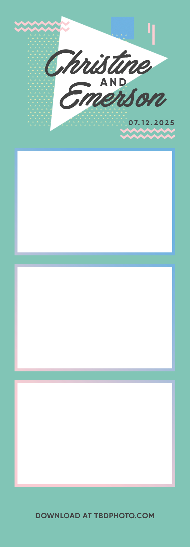 Squiggle Theory photo strip template