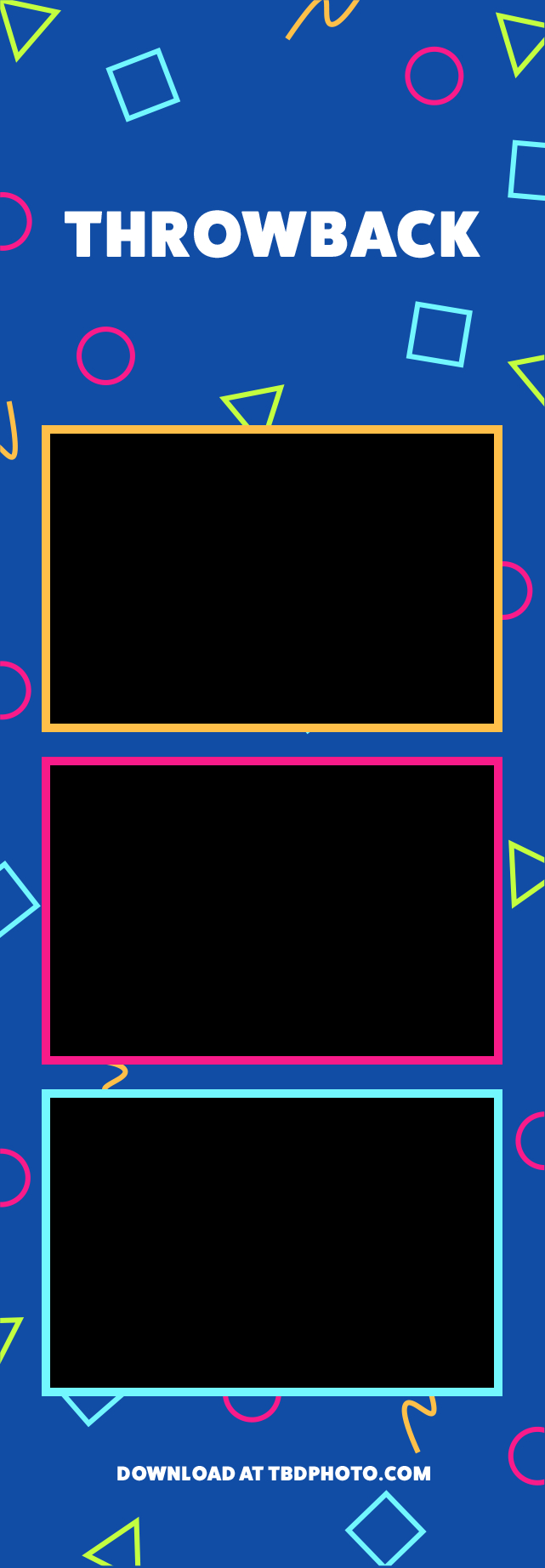 Throwback photo strip template