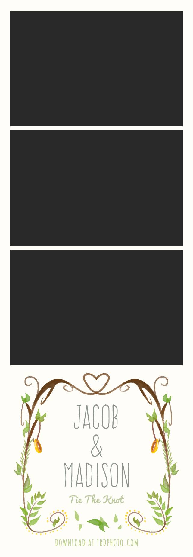 Tie the Knot photo strip template