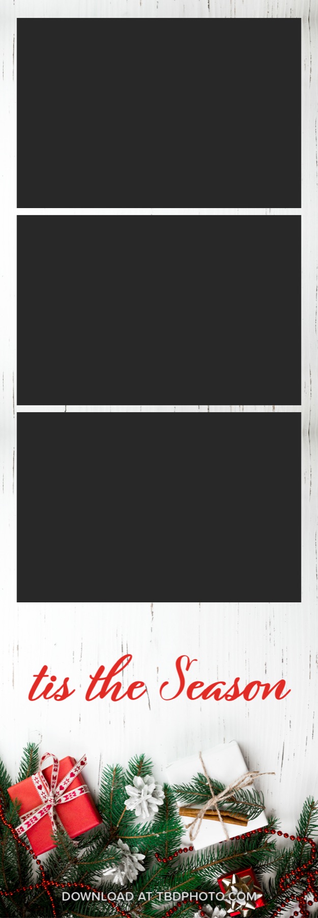 Tis The Season photo strip template