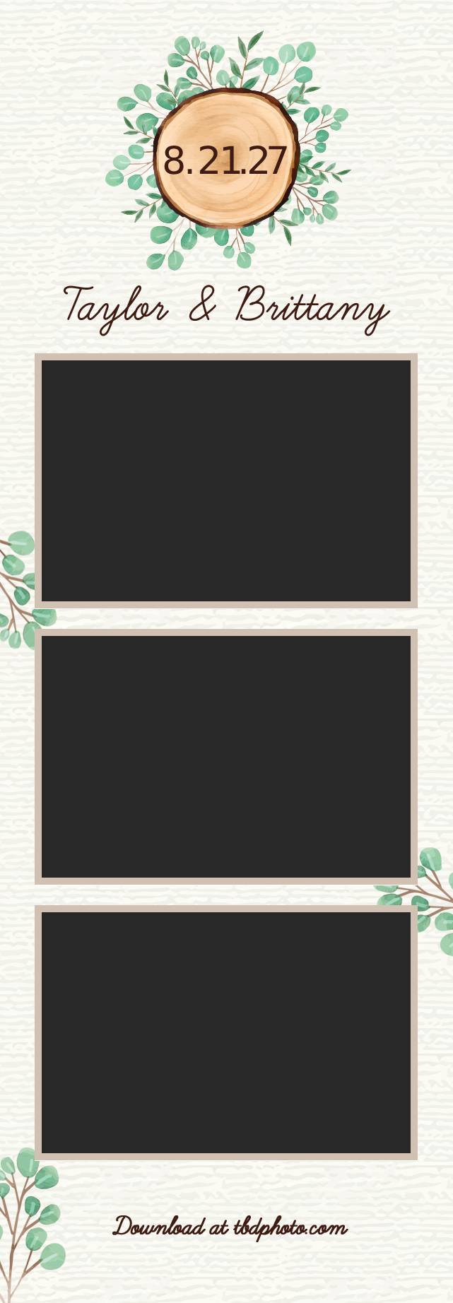 Woodsy photo strip template